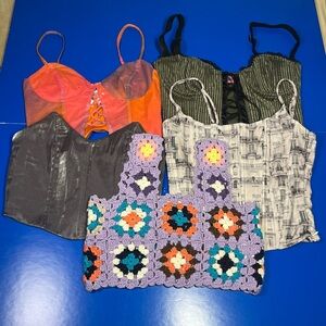 Women’s Size 2 Small Crop Top Eclectic Brooklyn Karma Princess Polly Bundle of 5